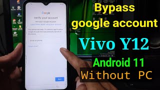 Frp Bypass Vivo Y12 without PC  Bypass akun google Vivo Y12 [upl. by Sukcirdor]