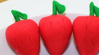 How to Make Play Doh Strawberries [upl. by Primavera870]