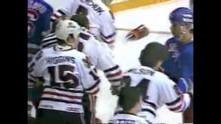 Rangers Blackhawks Bench Clearing quotBrawlquot Dec 28 1983 [upl. by Munford444]