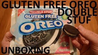 Unboxing Oreo Gluten Free Double Stuf Chocolate Sandwich Cookies [upl. by Enohsal]