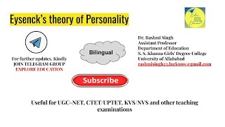 Eysencks theory of personality [upl. by Mert]