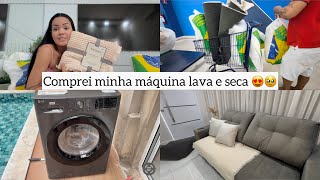 FOMOS AS COMPRAS PARA CASA NOVA 😍 E COMPREI MINHA MÁQUINA LAVA E SECA 🙏🏻🏠 [upl. by Kudva]