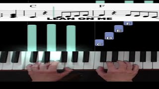 Learn Lean On Me on Piano  EASY Verse Tutorial in only 21 Seconds [upl. by Lleynod]