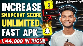 SNAP SCORE HACK  FAST APK🔥 HOW TO increase snapchat SCORE  SNAP SCORE INCREASE  TECHNICAL VEMO [upl. by Rickart275]