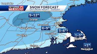 1st look at weekend snow totals [upl. by Acirrehs]