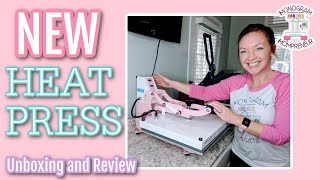 HEAT PRESS NATION CRAFTPRO PINK HEAT PRESS UNBOXING AND REVIEW MY HUSBAND SURPRISED ME [upl. by Aneen]