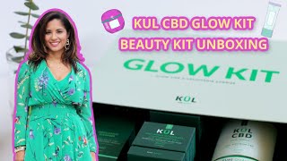 Antiaging Skincare KUL CBD Glow Kit Beauty Kit Unboxing [upl. by Jedd179]