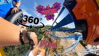 360POV NEW Phoenix Rising Busch Gardens Tampa Bay New for 2024 Family Roller Coaster [upl. by Breeze442]