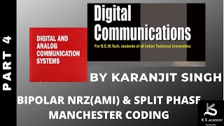 Bipolar NRZAMI amp Split Phase Manchester CodingDigital CommunicationBTech 5th SemLec4 [upl. by Aretta]