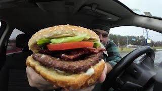 Burger King Candied Bacon Whopper review [upl. by Einaeg]