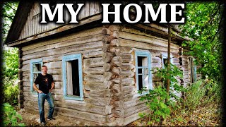 The Log Cabin of my Grandparents in Northern Ukraine Built in 1950s ukraine [upl. by Hussey362]