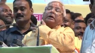 Lalu mimics PM Modi during rally in Patna [upl. by Ainegul514]