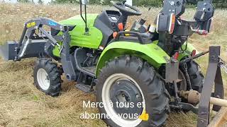 Micro Tracteur Preet Avenger 26 avec gyrobroyeur au broyage de prairie [upl. by Uriel]