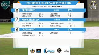 CALOUNDRA U17 v MAROOCHYDORE U17 [upl. by Readus]