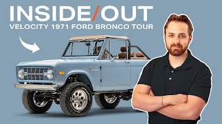 Vintage Ford Bronco  Velocity Restorations 1971 Brittany Blue Ford Bronco [upl. by Anitsim152]