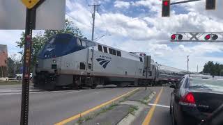 Amtrak’s ‘Downeaster’ from Brunswick ME to Boston MA Headed south through Portland Maine [upl. by Daune68]