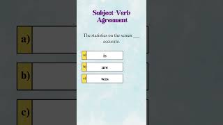 Subject Verb Agreement in English Grammar shorts [upl. by Fontes]