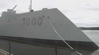 USS Zumwalt built in Bath makes first operational deployment [upl. by Aitnecserc623]