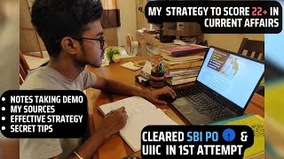 my strategy to prepare for current affairs to clear SBI PO in first attempt  effective method [upl. by Aloivaf]