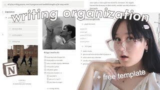 how i organize my writing projects ☁️°✧｡ aesthetic NOTION TOUR  FREE TEMPLATE analuisany [upl. by Hillell647]