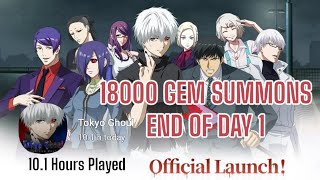 18000 Gem Summons End of Day 1  Tokyo Ghoul  Break The Chains [upl. by Sperry]