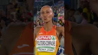 Así ha celebrado Ana Peleteiro la medalla de oro en triple salto en el Europeo de Atletismo de Roma [upl. by Meid381]