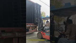 Container loading of plastic pallets [upl. by Lamont832]