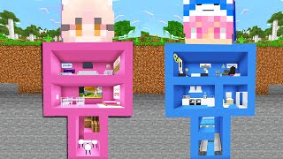 MOMON amp ATUN BANGUN BASE RAHASIA di MINECRAFT ft BANGJBLOX  MINECRAFT [upl. by Yecac852]