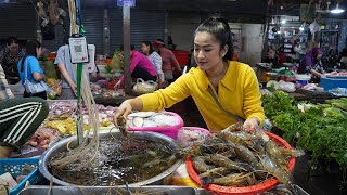 Market show Yummy river shrimp crispy pork and fry rice cooking  Countryside Life TV [upl. by Aneehsirk]