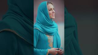 Royal Tour of Pakistan in 2019 Catherine in a turquoise shalwar kameez and matching headscarf [upl. by Reivaj459]