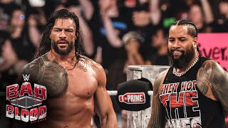 Jimmy Uso returns to help Roman Reigns take out The Bloodline Bad Blood 2024 highlights [upl. by Ahtera]