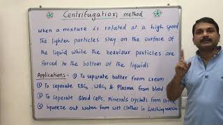 Centrifugation method applications of centrifugation Class9th Is matter around us pure [upl. by Fiester]