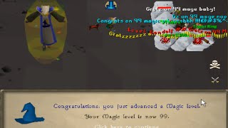 OSRS  Finally Achieving 99 Magic [upl. by Attaynik885]