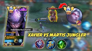 MARTIS COUNTER XAVIER  XAVIER VS MARTIS JUNGLER  TOP GLOBAL XAVIER MLBB [upl. by Mikeb]