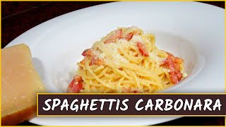 Recette des spaghettis carbonara [upl. by Oicor960]