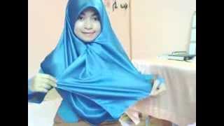 4 in 1 gaya tudung bawal satin labuh [upl. by Oznol]