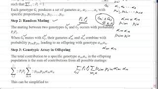 Random mating population Lecture 4 part 2 [upl. by Roos901]