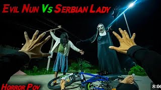 Serbian dancing lady vs evil nun  in real life horro pov  GSHorrorv7e [upl. by Bremser778]