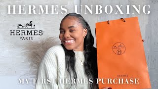 Unboxing My First Hermes Purchase  Luxury Shopping Experience [upl. by Ayar170]