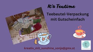 TeatimeTeebeutelverpackungauch für GutscheinkartenDSP Glänzend Weihnachtlich [upl. by Baxie]