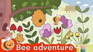 Relaxing colouring painting nature with Marci the bee  Flatstone Grove [upl. by Haldeman]