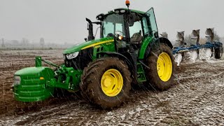 817 Testujemy John Deere 6120M Orka zimowa w śnieżycy Johnem jeszcze nigdy nie pracowałem [upl. by Ijar]