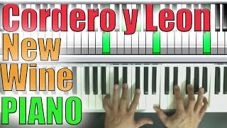 CORDERO Y LEON NEW WINE PIANO TUTORIAL [upl. by Chiaki651]