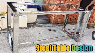 simple steel dining table design  modern steel dining table design  best metal desks [upl. by Peta]