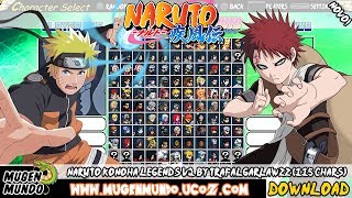 NARUTO SHIPPUDEN KONOHA LEGENDS V2 115 CHARS COM TRANSFORMAÇÕES DOWNLOAD  2019 MugenMundo [upl. by Davon]