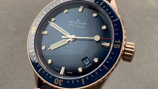 Blancpain Fifty Fathoms Bathyscaphe 500036S40O52A Blancpain Watch Review [upl. by Eceerehs856]