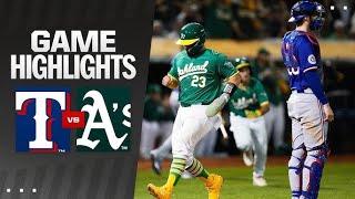 Rangers vs As Game Highlights 92424  MLB Highlights [upl. by Arebma]