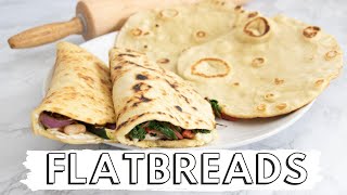 How to Make Italian Flatbreads  PIADINE   2 Vegetarian Filling Idea NO YEAST [upl. by Llerdnam]