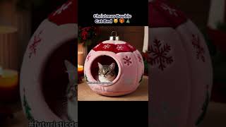 Christmas Bauble Cat Bed 😽 🎁 🎄 [upl. by Yrtneg]