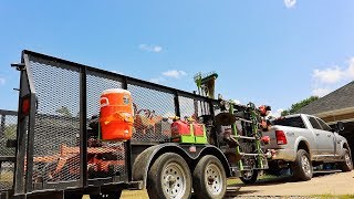 Open Trailer Setup Enclosed Lawn Care Trailer vs Open Lawn Care Trailer [upl. by Ettecul]